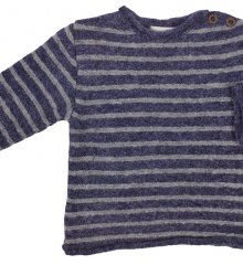 Blå/grå-stribet sweater