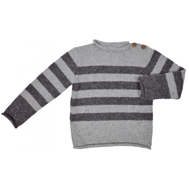 Gr-stribet sweater